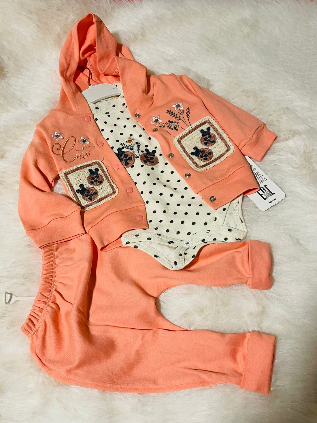 Outfit 3 pieces for baby girls