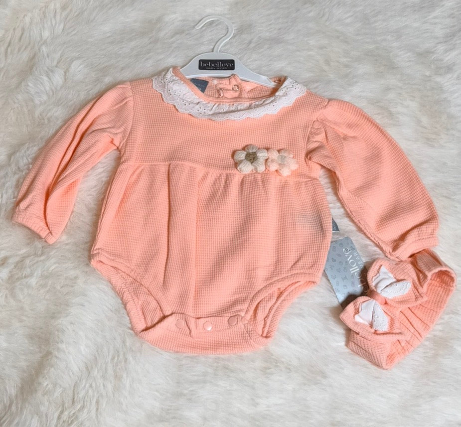 Body suits 2 pieces long sleeve for baby girls